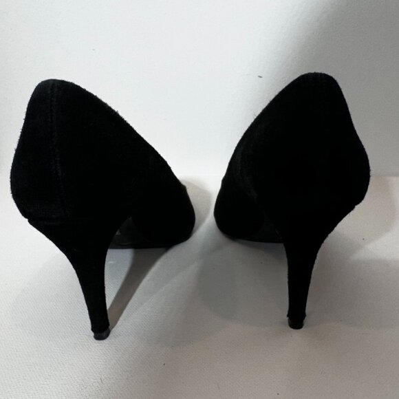 Moda Leather and Suede Black Heels - 6 1/2 M - Picture 4 of 9
